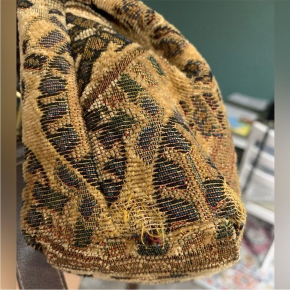 VTG Rossetti Boho Crossbody Satchel Bag Suede Medium Matching Coin Purse Brown L - Picture 11 of 14